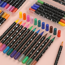 Canetas para Colorir com Glitter 2 pontas com 48 Cores